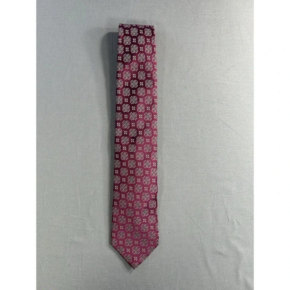 Ermenegildo‎ Zegna Floral Burgundy Men's  Dress Tie